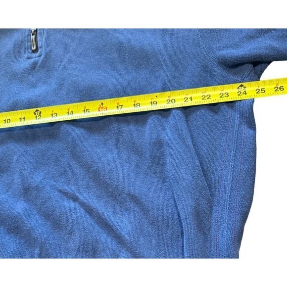 Vintage Tommy Bahama Mock‎ Neck 1/2 Zip Pullover Sweater (Size XL) Blue | N1 - Picture 5 of 6